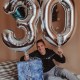 Фольгированный шар с гелием цифра "9" купить с доставкой в Санкт-Петербурге